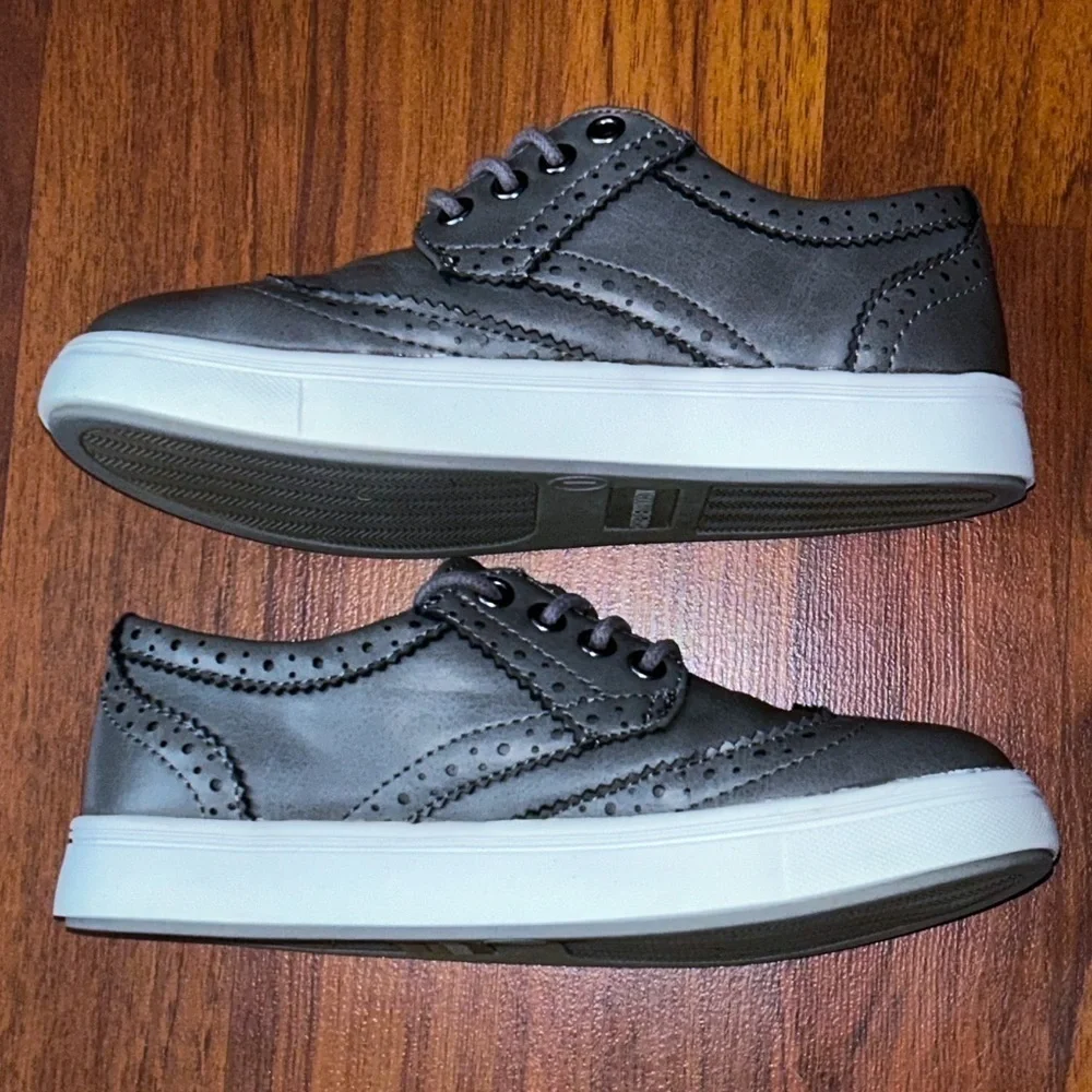 Steve Madden BGamma Youth Gray Leather Oxfords Size 1